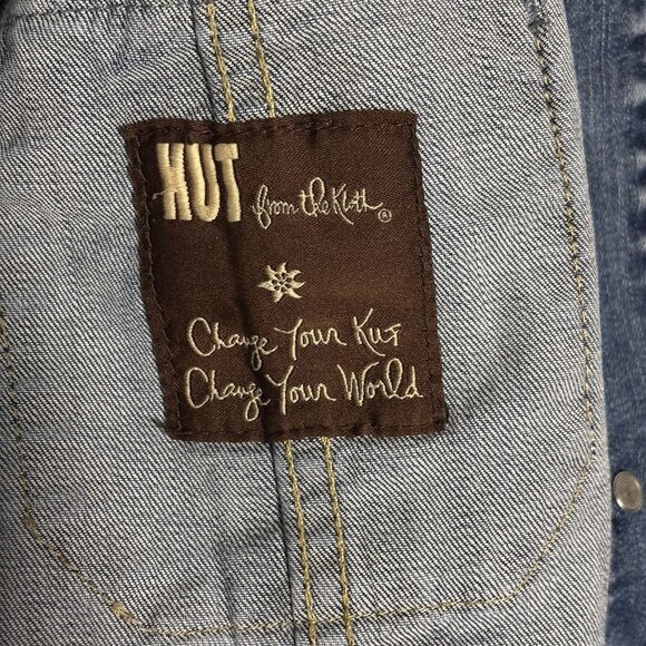 Kut From The Kloth Blue Denim Jacket Size L - Picture 4 of 11